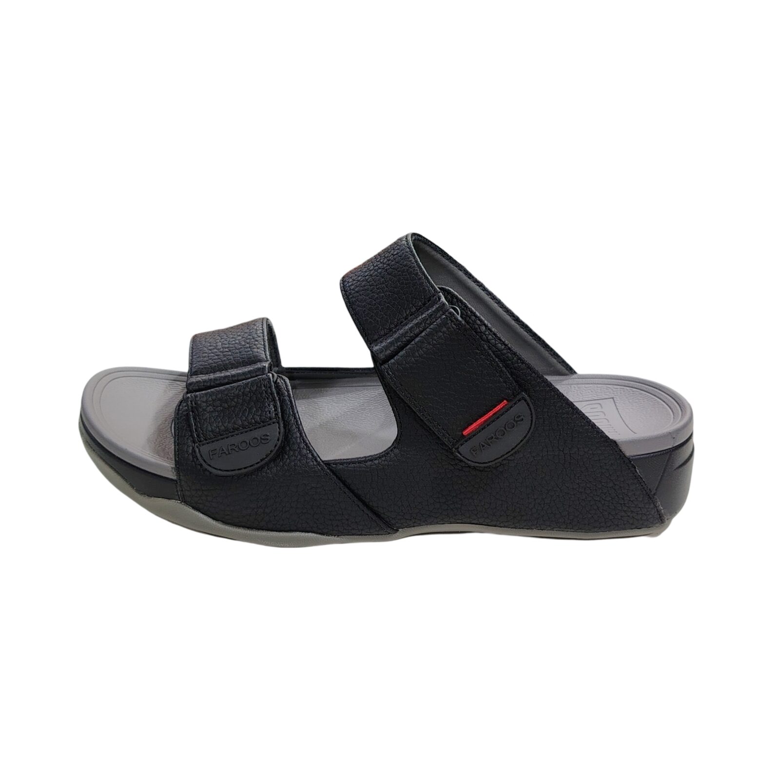 حذاء فاروس اسود بارضيه رصاصي نعال رجالي - الصورة 2