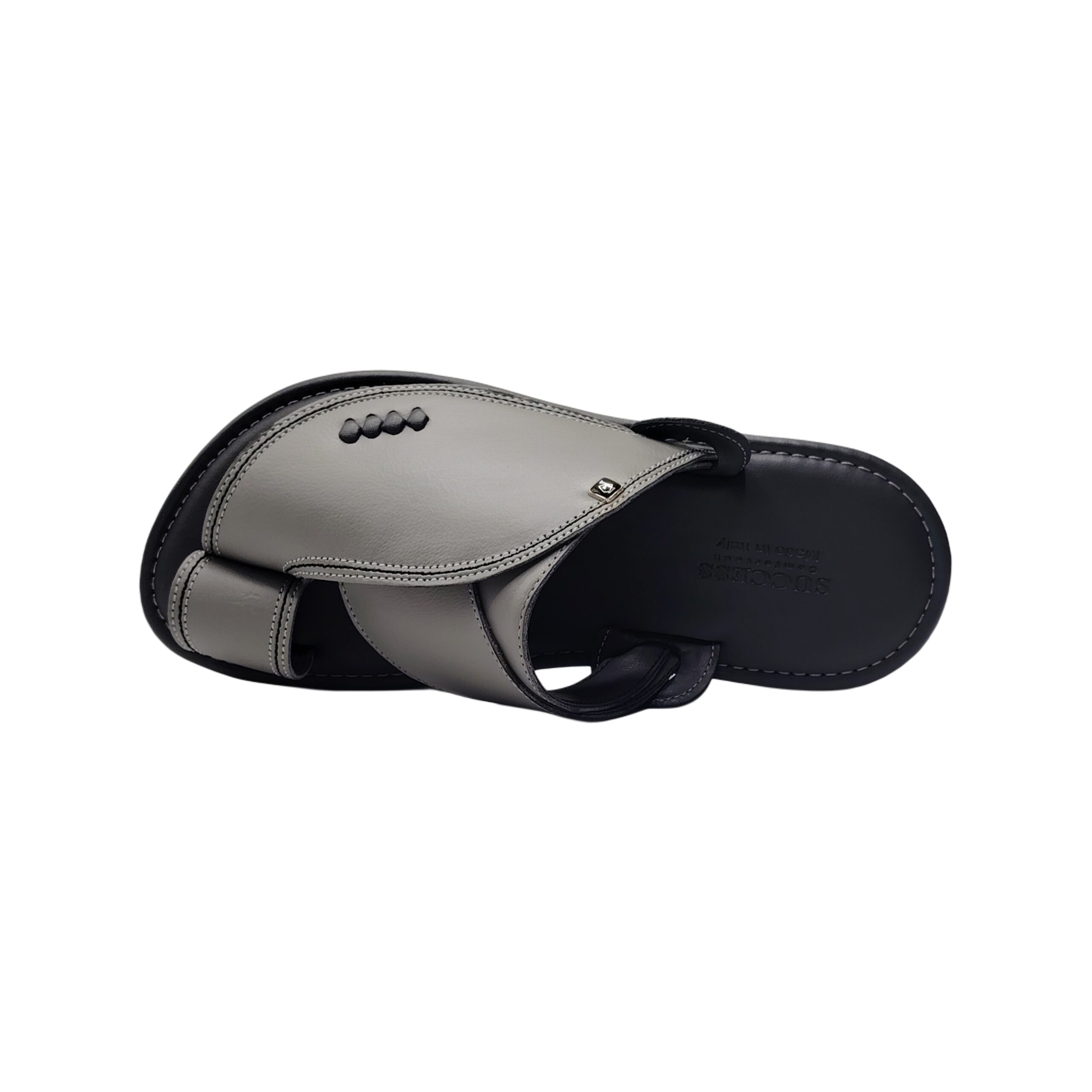 حذيان رجالي شرقي إيطالي لون رصاصي فاخر وانيق - الصورة 4