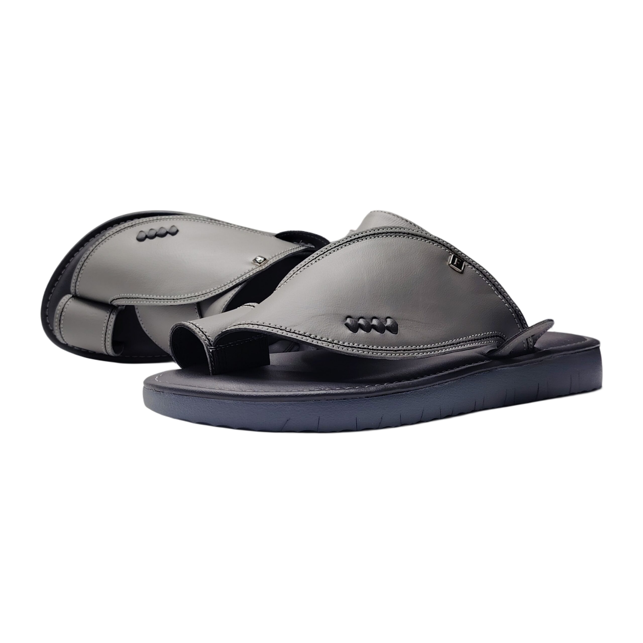 حذيان رجالي شرقي إيطالي لون رصاصي فاخر وانيق - الصورة 5