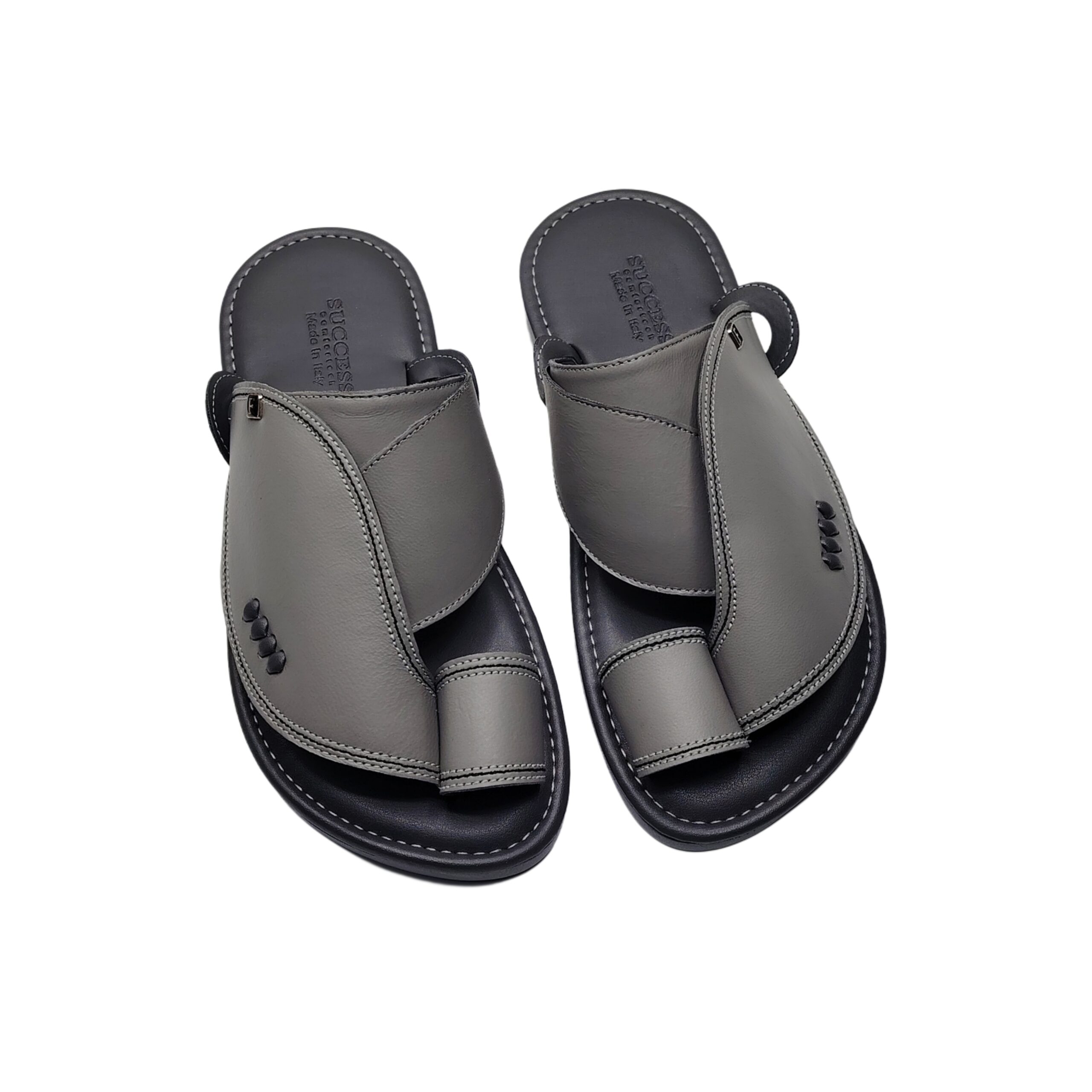 حذيان رجالي شرقي إيطالي لون رصاصي فاخر وانيق - الصورة 2