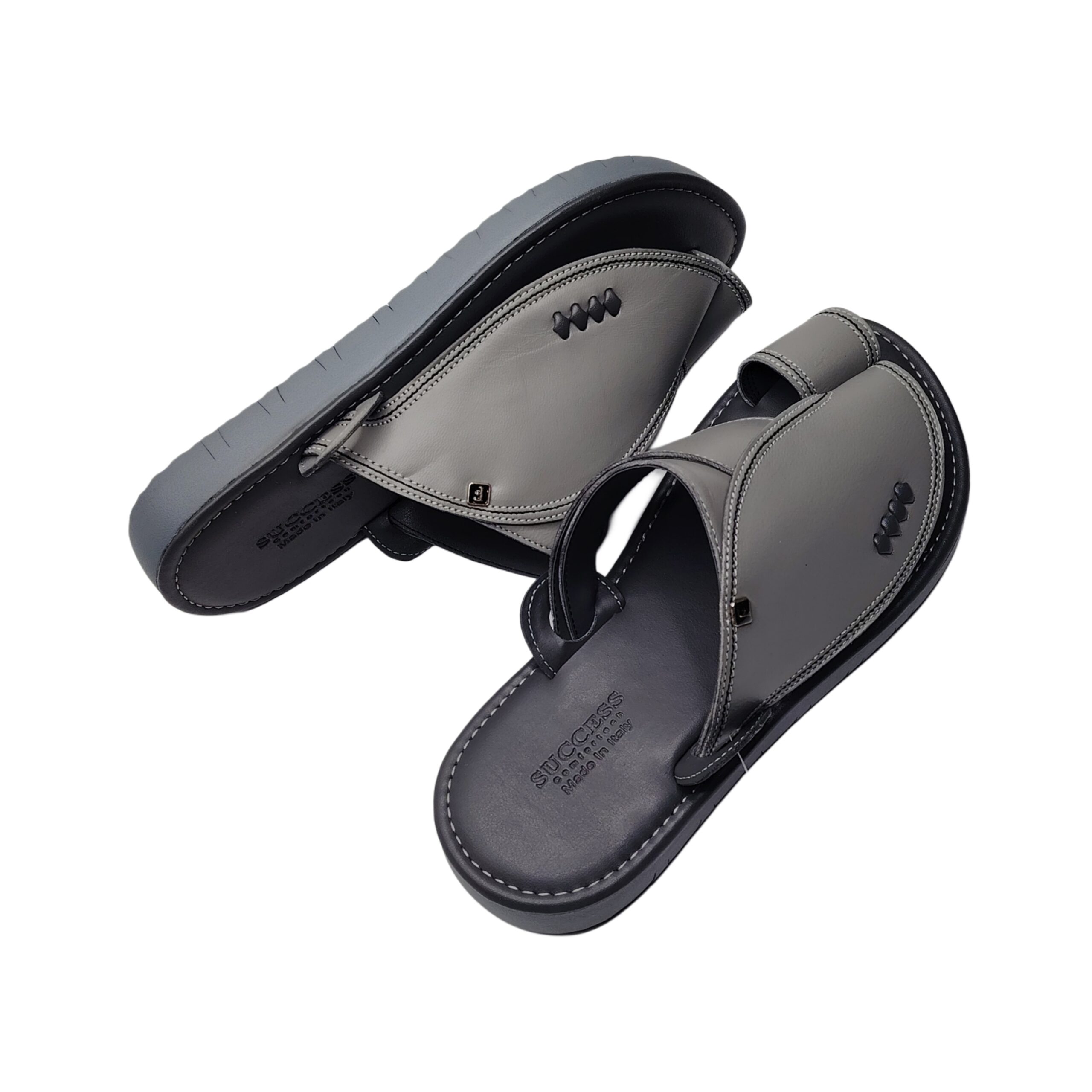 حذيان رجالي شرقي إيطالي لون رصاصي فاخر وانيق - الصورة 7